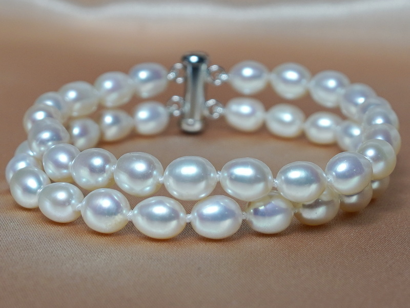 Dvouřadý perlový náramek DOSB06AA+wJ Dvouřadý perlový náramek DOSB06AA+wJ