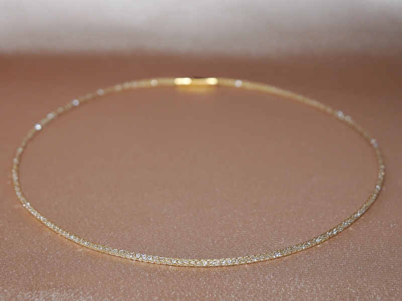 Mesh řetízek žlutý 2 mm MCH2G Mesh řetízek žlutý 2 mm MCH2G