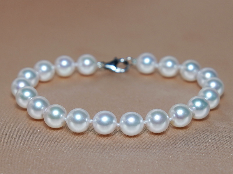 Náramek z japonských akoya perel AAA APB8085C Náramek z japonských akoya perel AAA APB8085C
