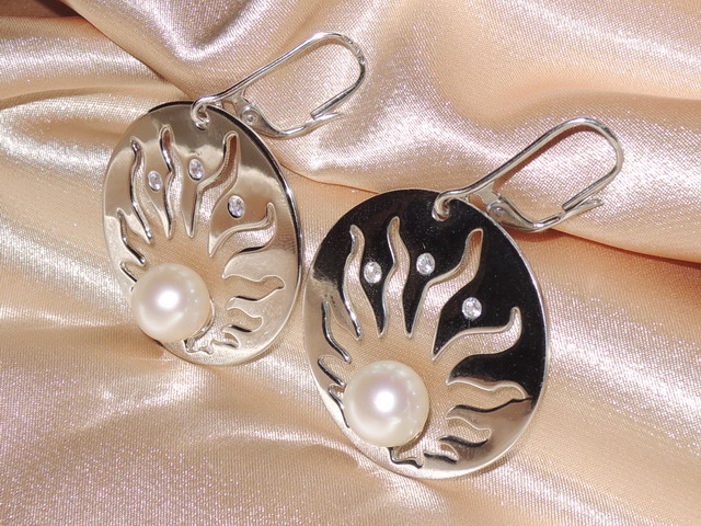 Perlové náušnice BC01WE-W Perlové náušnice BC01WE-W