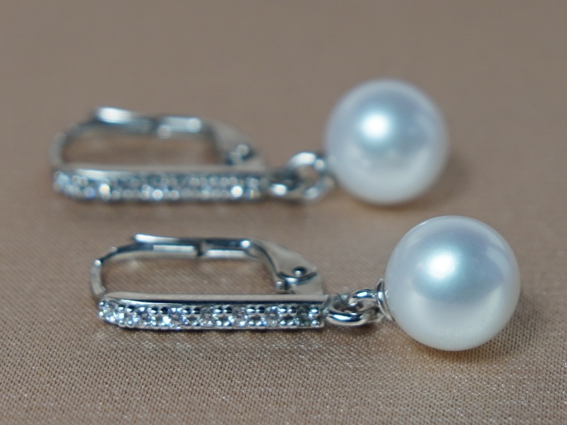 Perlové náušnice BC024WFE-W Perlové náušnice BC024WFE-W