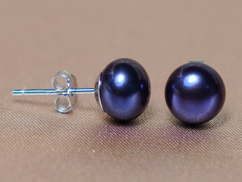 Perlové náušnice černé říční perly PE0133E Perlové náušnice černé říční perly PE0133E