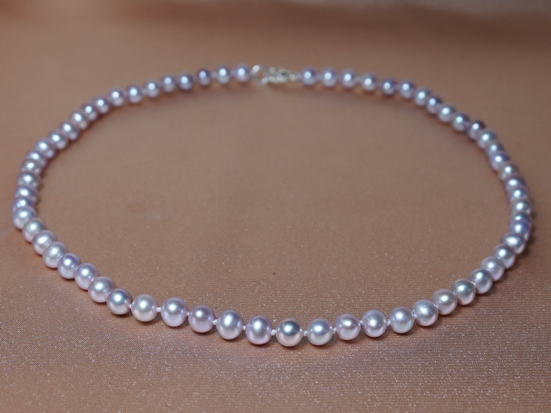 Perlový náhrdelník říční perly 6mm ORSN6065AA+lZ Perlový náhrdelník říční perly 6mm ORSN6065AA+lZ