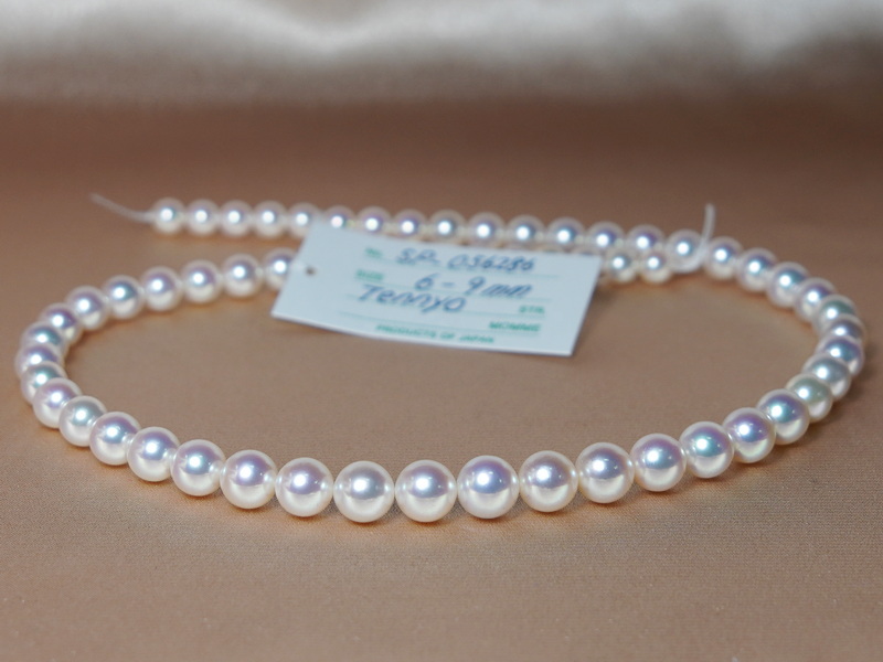 Náhrdelník z japonských akoya perel TENNYO 6-9mm TENNYO 6090 Náhrdelník z japonských akoya perel TENNYO 6-9mm TENNYO 6090