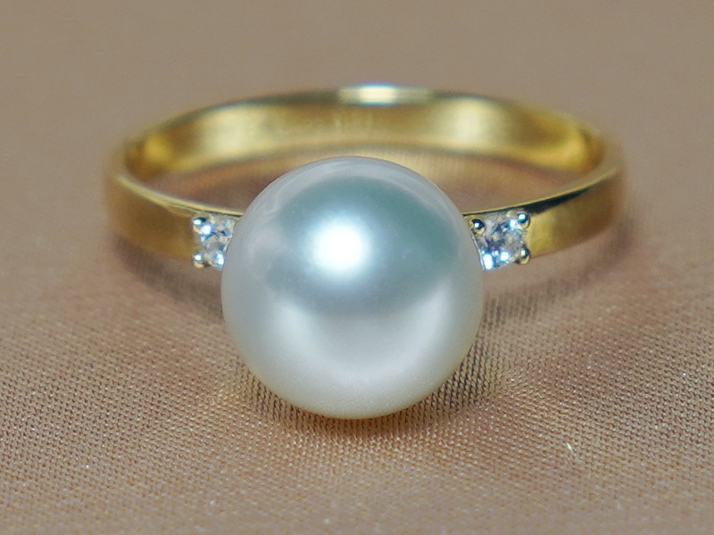 Zlatý prsten 14K s perlou Jižního Pacifiku BC027YR-W Zlatý prsten 14K s perlou Jižního Pacifiku BC027YR-W