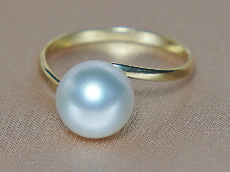 Zlatý prsten s perlou Jižního Pacifiku BC028YR-W Zlatý prsten s perlou Jižního Pacifiku BC028YR-W