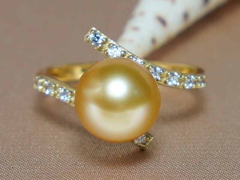 Zlatý prsten s perlou Jižního Pacifiku BC029YR-G Zlatý prsten s perlou Jižního Pacifiku BC029YR-G