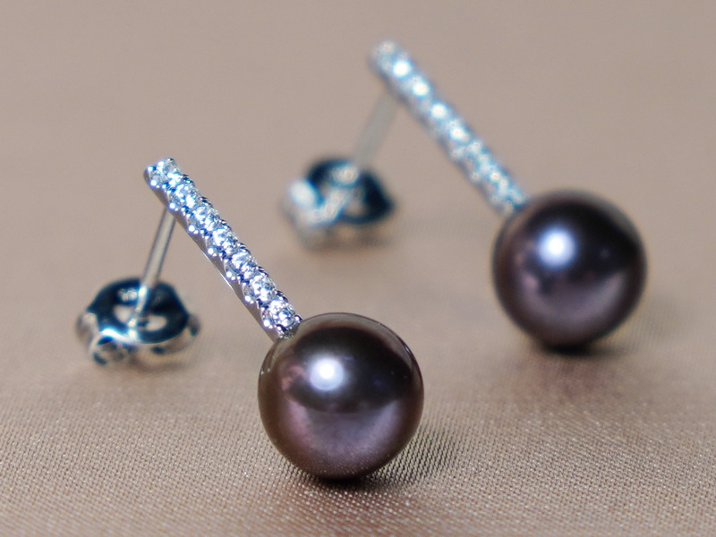 Stříbrné náušnice s perlami WW015SE-FB Stříbrné náušnice s perlami WW015SE-FB