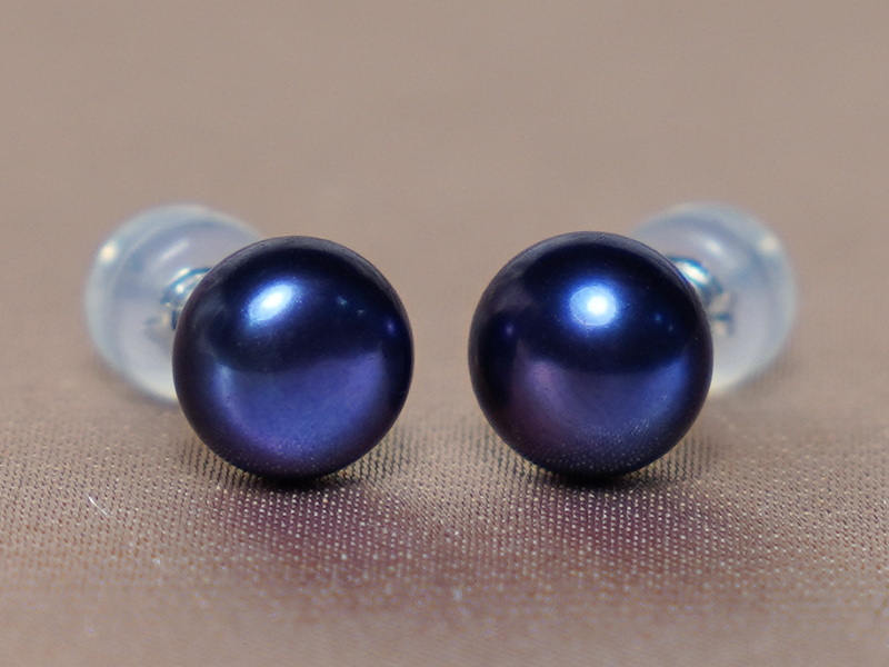 Zlaté napichovací perlové náušnice BSE14WG Zlaté napichovací perlové náušnice BSE14WG