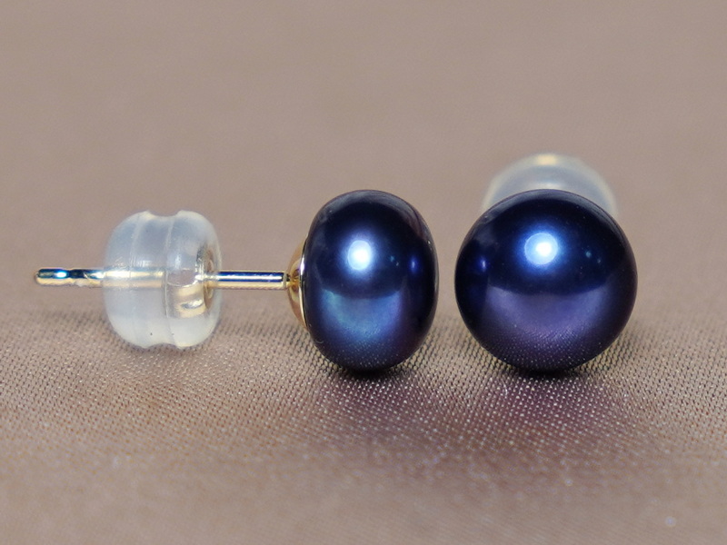 Zlaté napichovací perlové náušnice BSE14YG Zlaté napichovací perlové náušnice BSE14YG