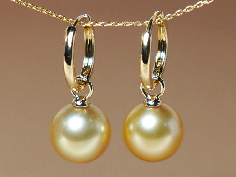 Zlaté náušnice 14K z perel Jižního Pacifiku WW017YE-G Zlaté náušnice 14K z perel Jižního Pacifiku WW017YE-G