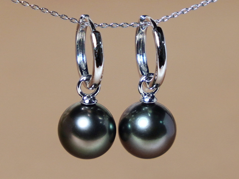 Zlaté náušnice 14K z pravých tahitských perel WW017WE-T Zlaté náušnice 14K z pravých tahitských perel WW017WE-T