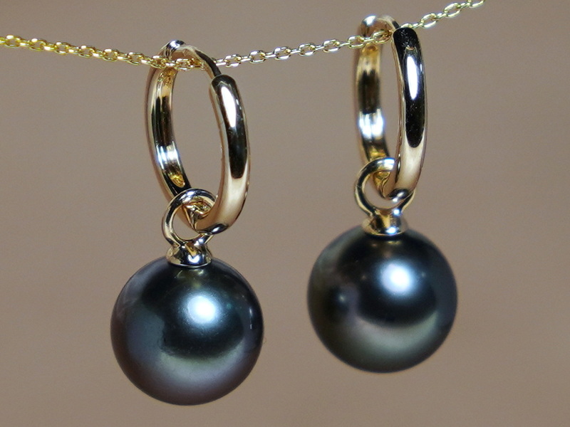 Zlaté náušnice 14K s tahitskými perlami WW017YE-T Zlaté náušnice 14K s tahitskými perlami WW017YE-T