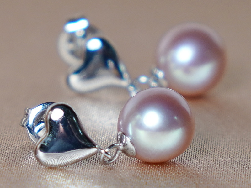 Zlaté náušnice 14K se sladkovodními perlami WW03WHE-FP Zlaté náušnice 14K se sladkovodními perlami WW03WHE-FP