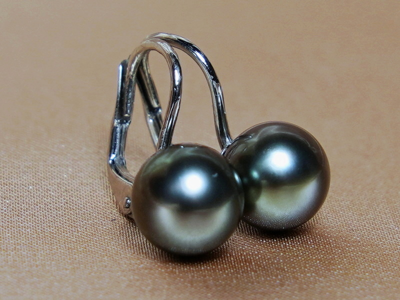 Zlaté náušnice 14K tahitské perly AAA DS701WE-T Zlaté náušnice 14K tahitské perly AAA DS701WE-T