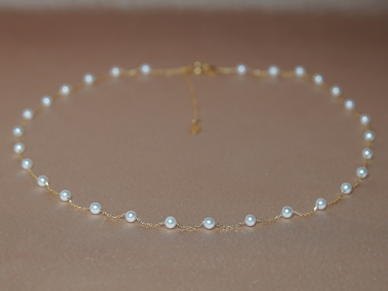 Zlatý náhrdelník 18K s pravými říčními perlami PN478SP Zlatý náhrdelník 18K s pravými říčními perlami PN478SP