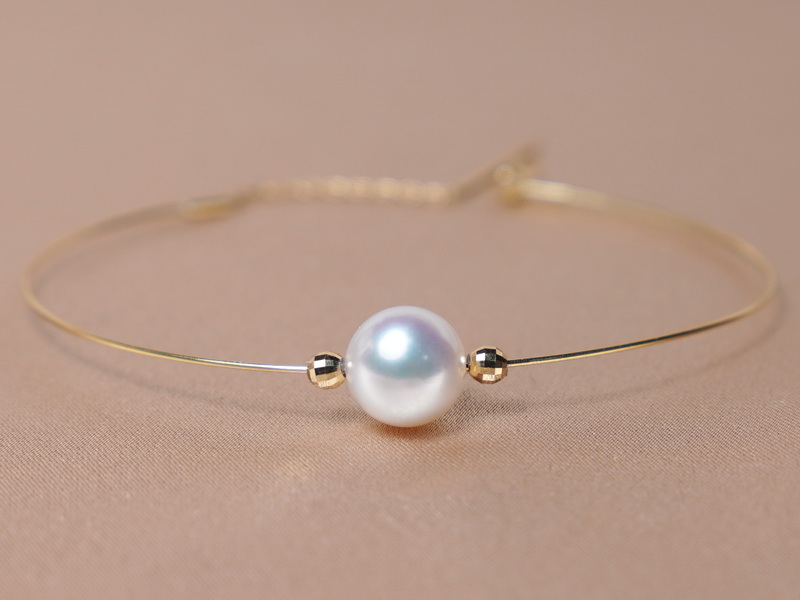 Zlatý náramek 18K s perlou Jižního Pacifiku WW07YB-W Zlatý náramek 18K s perlou Jižního Pacifiku WW07YB-W