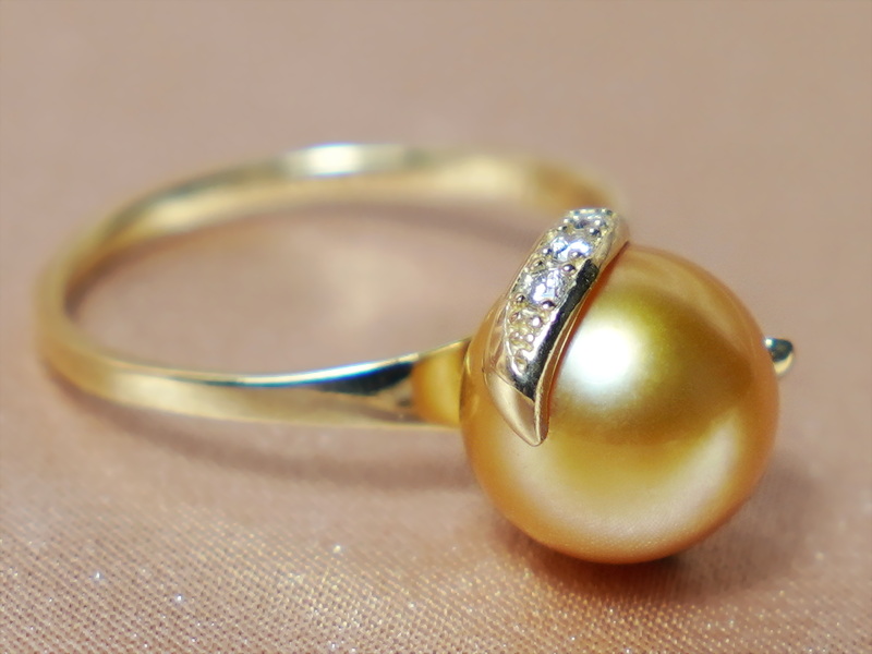 Zlatý prsten 14K s perlou Jižního Pacifiku AAA BC05YR-G Zlatý prsten 14K s perlou Jižního Pacifiku AAA BC05YR-G