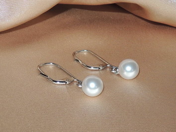 Zlaté náušnice 14K japonské akoya perly AAA AE001C Zlaté náušnice 14K japonské akoya perly AAA AE001C