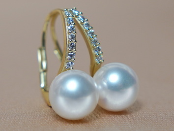 Zlaté náušnice s říčními perlami AAA BC021YFE-W Zlaté náušnice s říčními perlami AAA BC021YFE-W