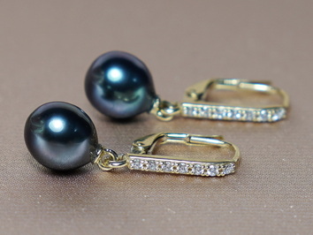 Perlové náušnice  BC024TDyE Perlové náušnice  BC024TDyE