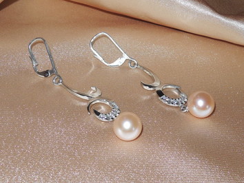 Perlové náušnice BC03SE-P Perlové náušnice BC03SE-P