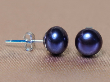 Perlové náušnice černé říční perly PE0133E Perlové náušnice černé říční perly PE0133E