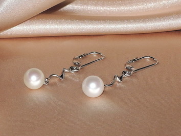 Perlové náušnice FE002wM Perlové náušnice FE002wM