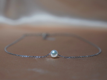 Stříbrný náhrdelník pravá japonská akoya perla APN777AA+SW Stříbrný náhrdelník pravá japonská akoya perla APN777AA+SW