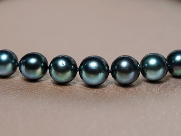 Perlový náhrdelník černé tahitské perly TPN052SS Perlový náhrdelník černé tahitské perly TPN052SS