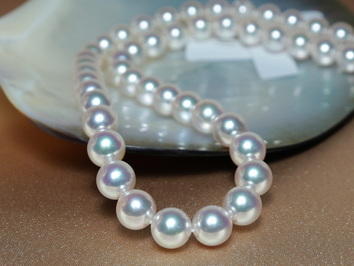 Perlový náhrdelník japonské akoya perly Tennyo 8,5mm TEN-NYO 8590 Perlový náhrdelník japonské akoya perly Tennyo 8,5mm TEN-NYO 8590