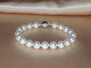 Perlový náramek z japonských akoya perel AAA 9mm APB9095C Perlový náramek z japonských akoya perel AAA 9mm APB9095C