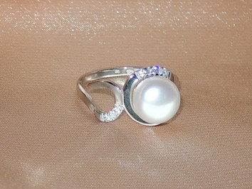 Prsten s perlou BC03SR-WB Prsten s perlou BC03SR-WB
