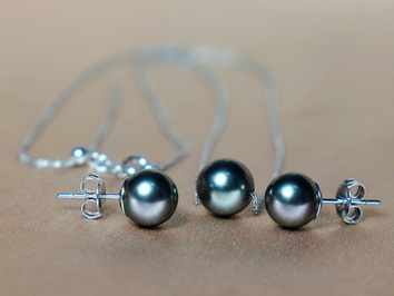 Set šperků s tahitskými perlami TPSET500wQ Set šperků s tahitskými perlami TPSET500wQ