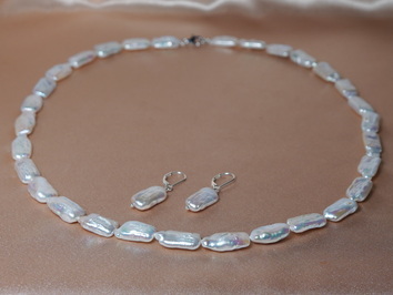 Set šperků z pravých říčních perel FJPSET1520wG Set šperků z pravých říčních perel FJPSET1520wG