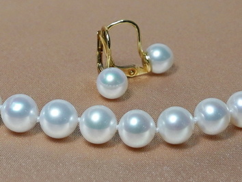 Set šperků z říčních perel AAA ve zlatě RSET777AAAwA Set šperků z říčních perel AAA ve zlatě RSET777AAAwA