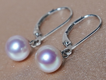 Zlaté náušnice 14K s růžovými perlami GA014WFE-P Zlaté náušnice 14K s růžovými perlami GA014WFE-P