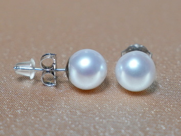 Zlaté náušnice 14K s pravými perlami AAA FE585AAAwP Zlaté náušnice 14K s pravými perlami AAA FE585AAAwP