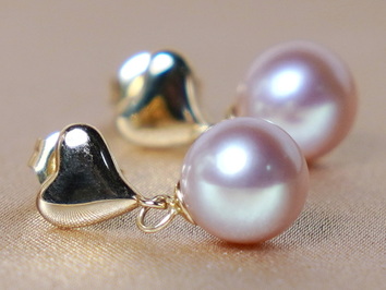 Zlaté náušnice 14K se sladkovodními perlami AAA WW03YHE-FP Zlaté náušnice 14K se sladkovodními perlami AAA WW03YHE-FP