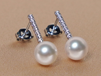 Zlaté perlové náušnice sladkovodní perly WW015WE-FW Zlaté perlové náušnice sladkovodní perly WW015WE-FW