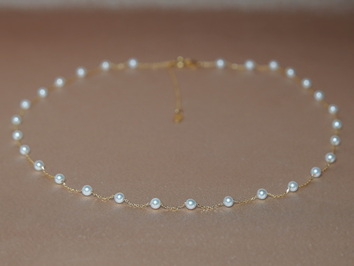 Zlatý náhrdelník 18K s pravými říčními perlami PN478SP Zlatý náhrdelník 18K s pravými říčními perlami PN478SP