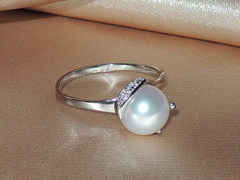 Perlové šperky BC05WS-W prsteň s perlou BC05WR-W najvyššia AAA kvalita BC05WS-W