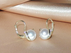 Set zlatých šperků s japonskými akoya perlami a brilianty BC05YS-A náušnice BC05YE-A najvyššia AAA kvalita BC05YS-A