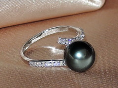 Šperky s tahitskými perlami a brilianty BC110WS-T Prsteň s perlou BC029WR-T najvyššia AAA kvalita BC110WS-T
