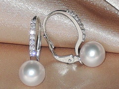 Šperky s perlami BC130WFS-W Perlové náušnice BC021WFE-W BC130WFS-W