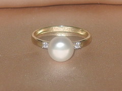 Šperky s perlami BC180YBS-W prsteň s perlou BC027YBR-W BC180YBS-W