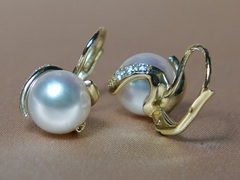 Zlaté náušnice mořská akoya perla s brilianty BC05YE-A Perlové náušnice BC05YE-A-2.JPG BC05YE-A