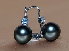 Zlaté náušnice 14K s černými tahitskými perlami AAA DS222WE-T Perlové náušnice DS222WE-T.2.JPG DS222WE-T