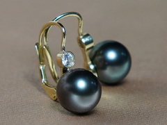 Perlové náušnice černé tahitské perly AAA DS222YE-T Perlové náušnice DS222YE-T.2.JPG DS222YE-T