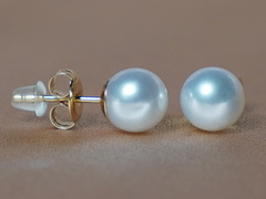 Zlaté náušnice 14K s říční perlou AAA FE585AAAyP Perlové náušnice FE585AAAyP-1.JPG FE585AAAyP